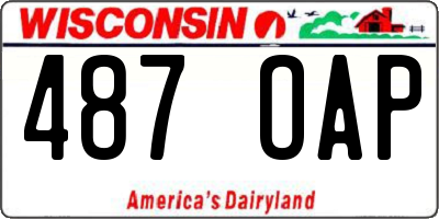 WI license plate 487OAP