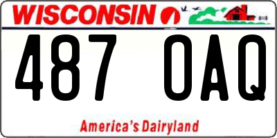 WI license plate 487OAQ