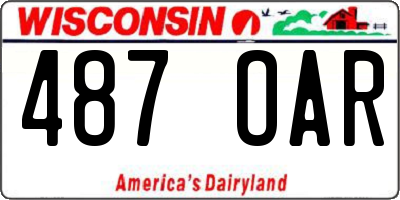 WI license plate 487OAR