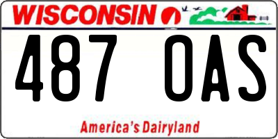 WI license plate 487OAS