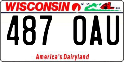 WI license plate 487OAU
