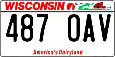 WI license plate 487OAV