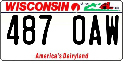 WI license plate 487OAW