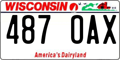 WI license plate 487OAX