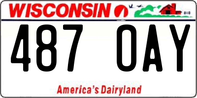 WI license plate 487OAY