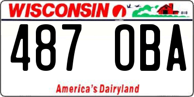WI license plate 487OBA