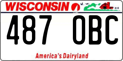 WI license plate 487OBC