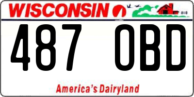 WI license plate 487OBD