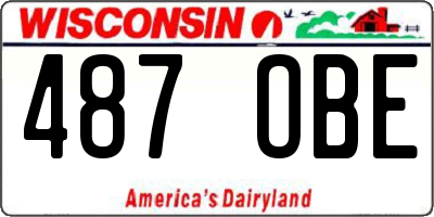 WI license plate 487OBE