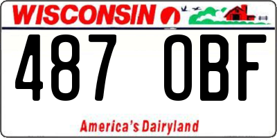 WI license plate 487OBF