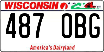 WI license plate 487OBG
