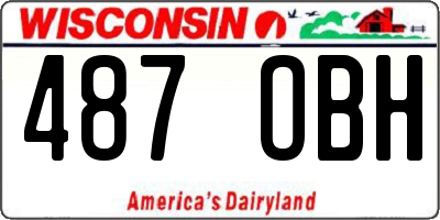 WI license plate 487OBH