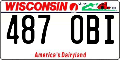 WI license plate 487OBI