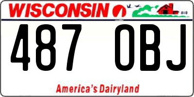 WI license plate 487OBJ