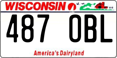 WI license plate 487OBL