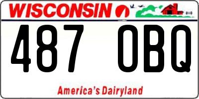 WI license plate 487OBQ