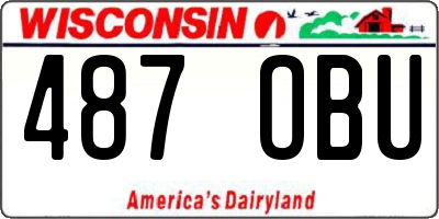 WI license plate 487OBU