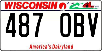 WI license plate 487OBV