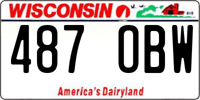 WI license plate 487OBW