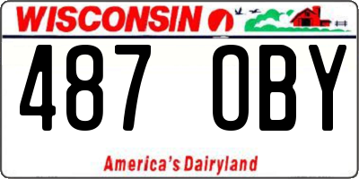 WI license plate 487OBY