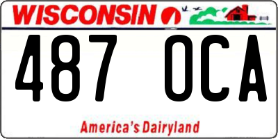WI license plate 487OCA