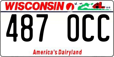 WI license plate 487OCC