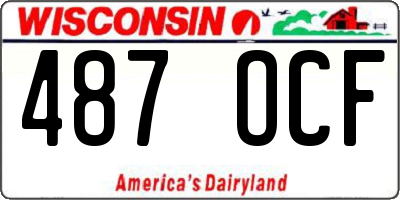 WI license plate 487OCF