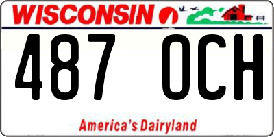 WI license plate 487OCH