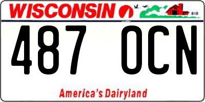 WI license plate 487OCN