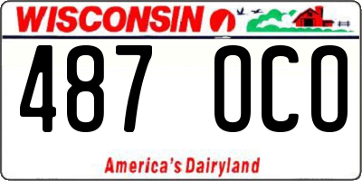 WI license plate 487OCO