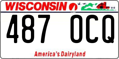 WI license plate 487OCQ