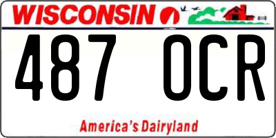 WI license plate 487OCR
