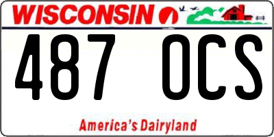 WI license plate 487OCS