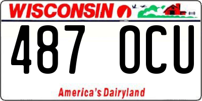 WI license plate 487OCU