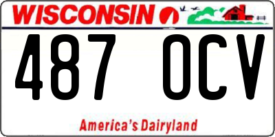 WI license plate 487OCV