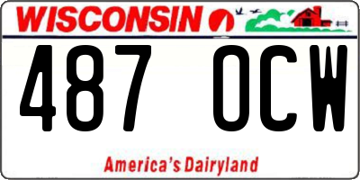 WI license plate 487OCW
