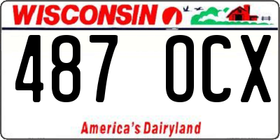 WI license plate 487OCX