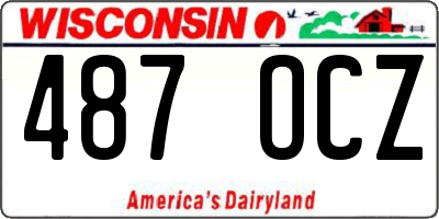 WI license plate 487OCZ
