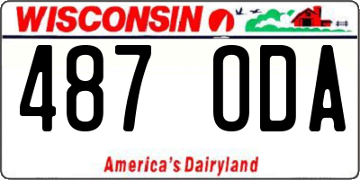 WI license plate 487ODA