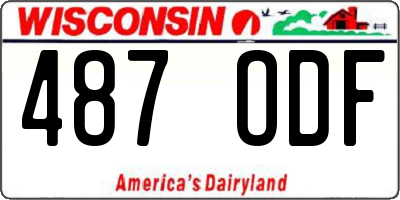 WI license plate 487ODF