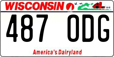 WI license plate 487ODG