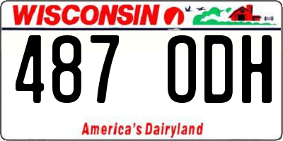 WI license plate 487ODH