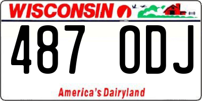 WI license plate 487ODJ