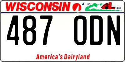 WI license plate 487ODN