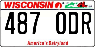 WI license plate 487ODR