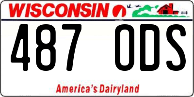 WI license plate 487ODS