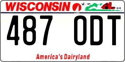WI license plate 487ODT