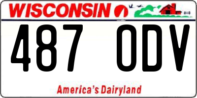 WI license plate 487ODV