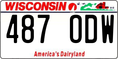 WI license plate 487ODW