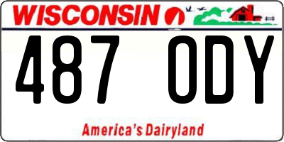 WI license plate 487ODY